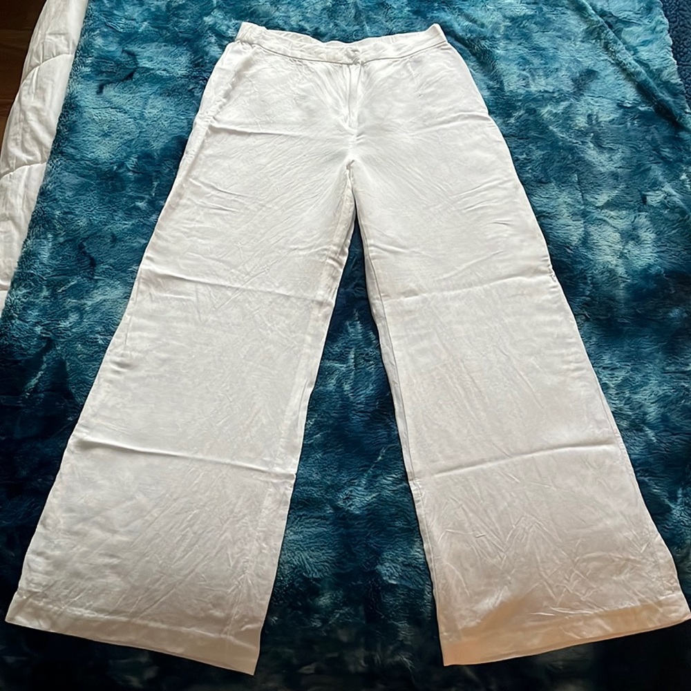 H&M White Linen Pants